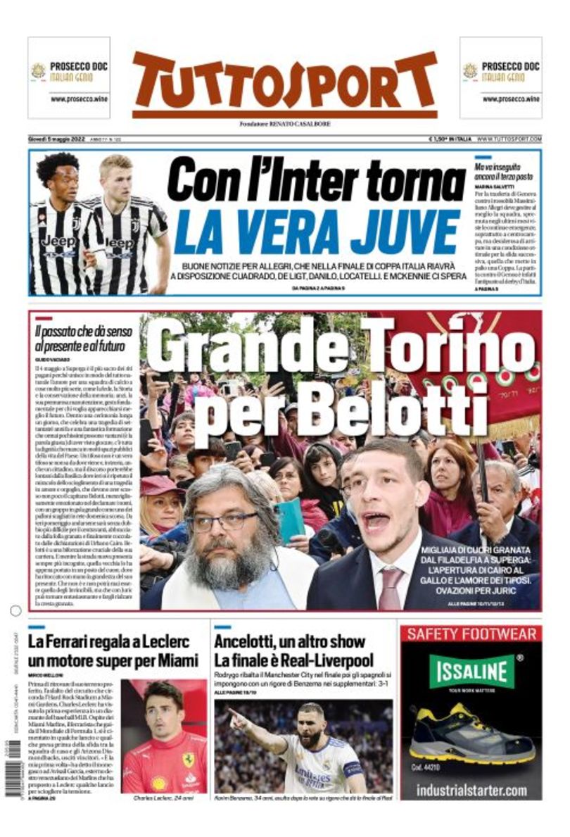 «Выбираем «Милан». Заголовки Gazzetta, TuttoSport и Corriere за 5 мая