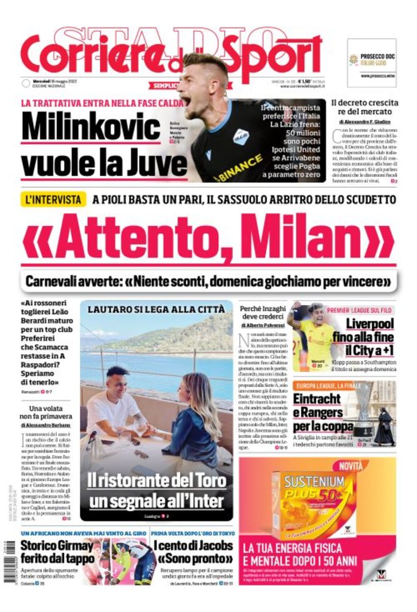 «Юве»-Погба, английский блиц. Заголовки Gazzetta, TuttoSport и Corriere за 18 мая