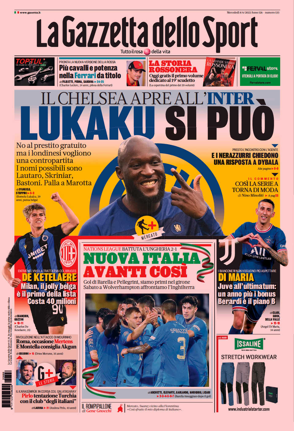 Возвращение в будущее. Заголовки Gazzetta, TuttoSport и Corriere за 8 июня