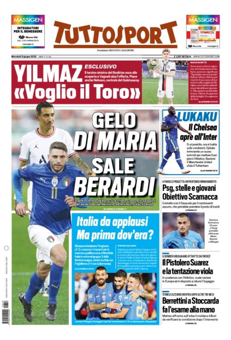 Возвращение в будущее. Заголовки Gazzetta, TuttoSport и Corriere за 8 июня
